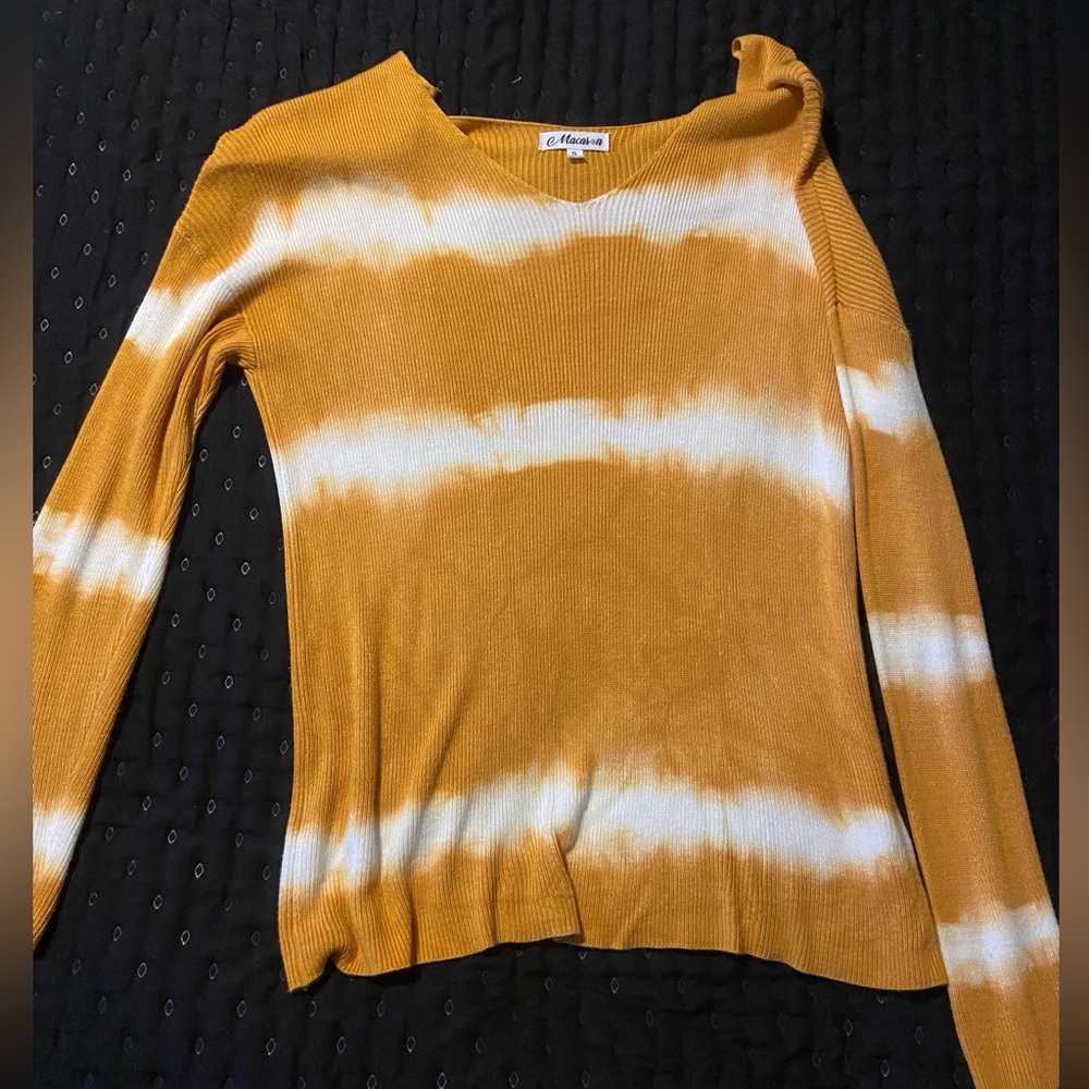 Macaron striped sweater. Size small/fits like a medium.